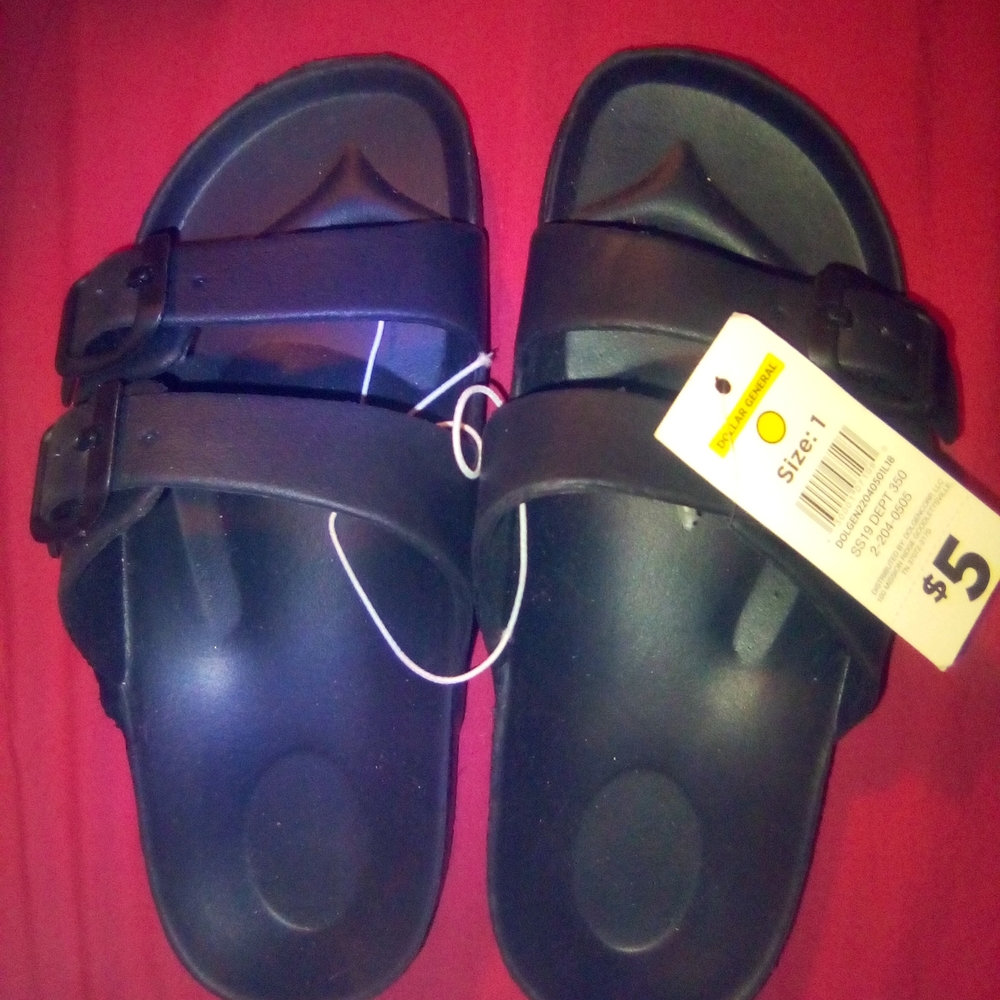 Black Kids Slippers